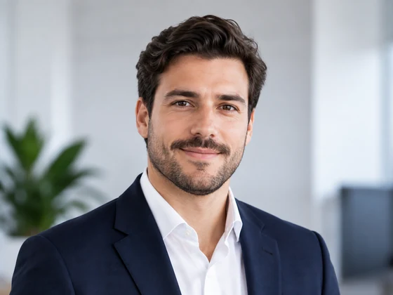 Octavio Nuno Gouveia Andrade, Porträt vor hellem Bürohintergrund.